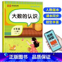 大数的认识 四年级上 [正版]四年级上册数学大数的认识练习题亿以内数的认识 小学4上学期计算题强化训练人教教版同步练习册