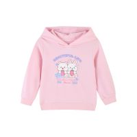 [1件3折]秋季新款女童带帽长袖T恤卡通萌趣图儿童T恤休闲连帽T恤