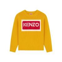 高田贤三(Kenzo)女士运动毛衣圆领宽松百搭带徽标装饰羊毛棉混纺