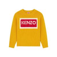 高田贤三(Kenzo)女士运动毛衣圆领宽松百搭带徽标装饰羊毛棉混纺