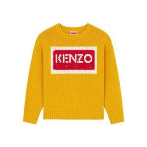 高田贤三(Kenzo)女士运动毛衣圆领宽松百搭带徽标装饰羊毛棉混纺