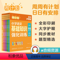 语文 小学一年级 [正版]周计划小学语文基础知识强化训练一年级二年级三年级四年级五年级六年级小升初上下册全2册全彩护眼版