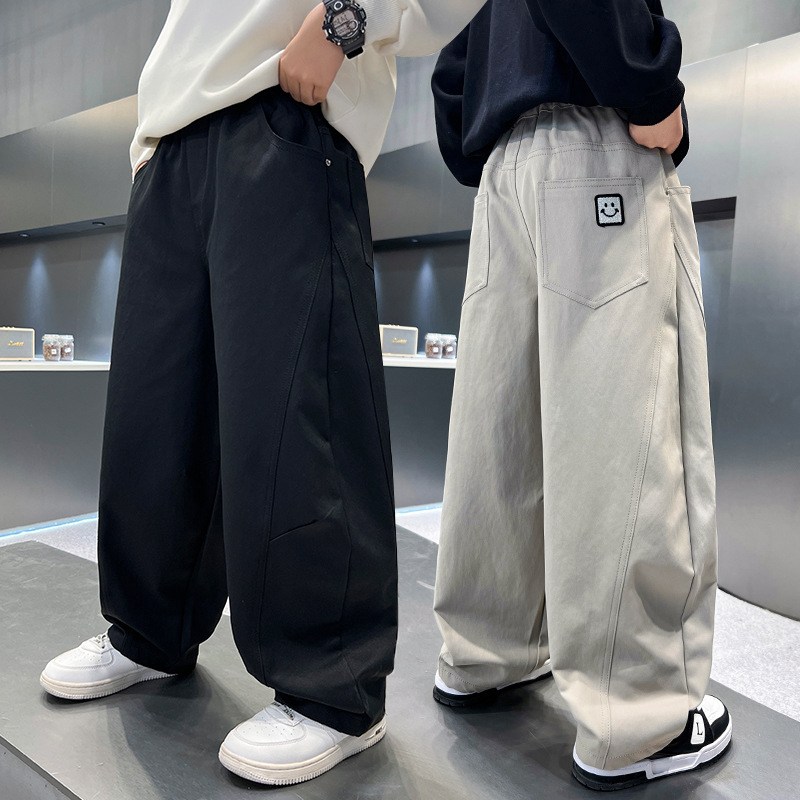 男童裤子春秋款2026新款儿童休闲裤帅气时髦初中生男孩春装长裤潮