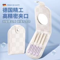 德国眉夹镊子拔毛钳高精密修眉毛夹套装拔胡子神器假睫毛工具8138P