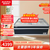 澳柯玛(AUCMA)大容量冰柜商用展示柜铜管上下推拉玻璃门超市组合岛柜雪糕饺子急冻柜IHCF-D2008VA