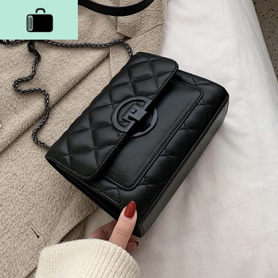 高级感洋气包包女2020新款潮韩版时尚菱格链条百搭单肩斜挎小方包NEW LAKE女斜挎包