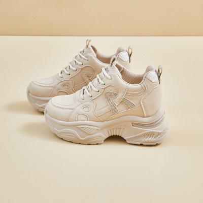 内增高ins韩版新款老爹鞋女秋季跑步休闲鞋厚底