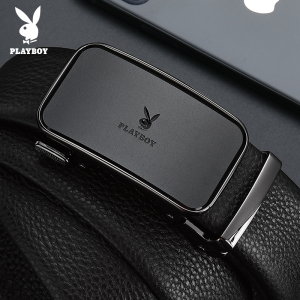 花花公子皮带男士新款真皮自动扣腰带高档牛皮送男友礼盒装裤带男