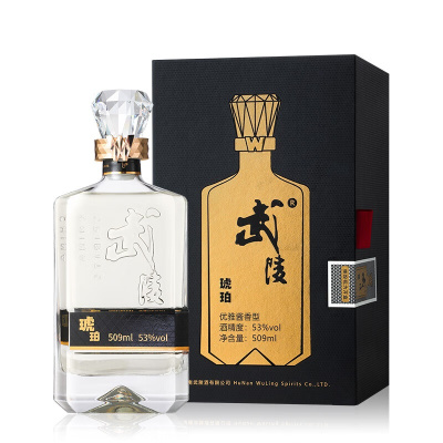 武陵 琥珀53度酱香型高度白酒 509ml/1瓶