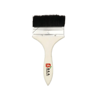 老房太太 加厚油漆刷扁油刷 4寸100mm毛宽 纯黑猪鬃毛刷子 猪毛刷 木柄涂料刷 除尘 F04/把