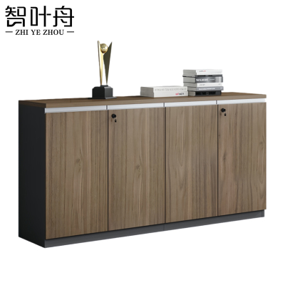 智叶舟矮柜办公柜四门160*40*80cm台