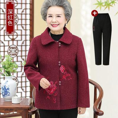 迪鲁奥(DILUAO)轻奢品质中老年人秋装女开衫奶奶衣服70-80岁老太太秋季上衣外婆老妈