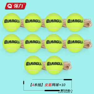 强力(QIANGLI)专业网球单人打回弹有绳网球训练器套装高弹力耐打网球