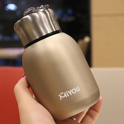 304不锈钢保温杯简约时尚男女办公小巧防漏随手大肚个性304不锈钢保温