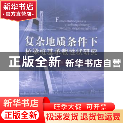 正版 复杂地质条件下桥梁桩基承载性状研究 李晋[等]著 中国水利