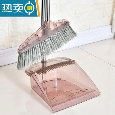 敬平捎把扫帚不锈钢扫把簸箕套装家用器不粘头发扫地笤帚组合垃圾铲