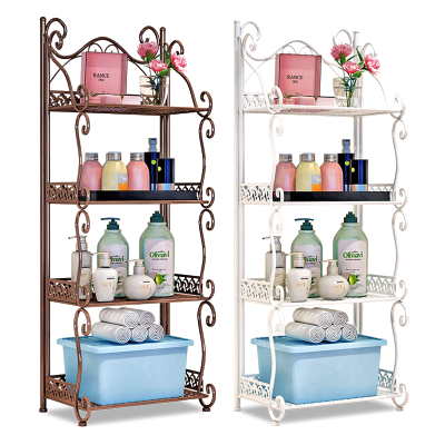 浴室置物架落地式厕所卫生间铁艺多层架子卧室厨房阳台收纳储物架