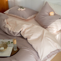 ins北欧100支全棉四件套轻奢长绒棉被套宿舍纯棉床单床笠床上用品