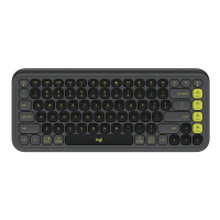 罗技(Logitech)POP ICON KEYS机械键盘无线蓝牙双模AI轻音办公键盘 黑色