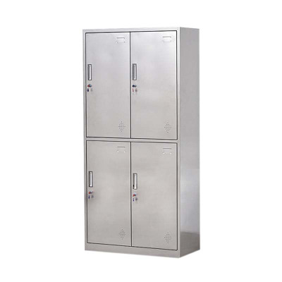 卢顺高不锈钢员工储物柜文件柜存放柜子更衣柜存包柜四门更衣柜