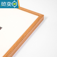 敬平实木质简约大相框A3A4油画海报水彩素描装裱挂墙画框定制外框框架 复古木纹 4K(内径38X53cm)挂墙