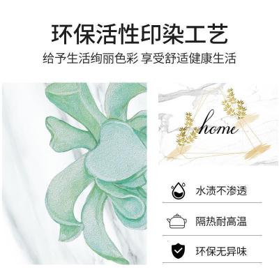 美帮汇印花桌布防水防油免洗北欧pvc餐桌垫厚塑料大理石软玻璃茶几垫子