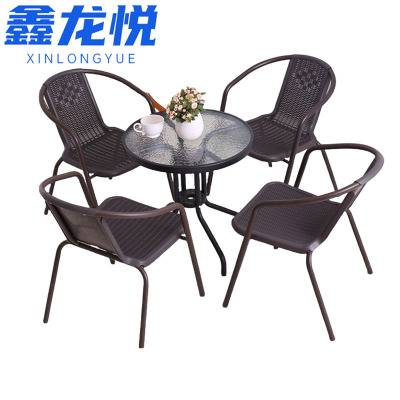 鑫龙悦 洽谈桌椅 1桌4椅80cm 套