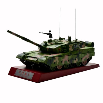 1:30合金99式主战坦克模型金属国产T99大改军事战车摆件阅兵99大改迷彩色带木座