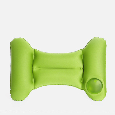 按压式自动充气靠枕旅行靠垫腰便携户外旅游护腰火车飞机腰靠腰垫