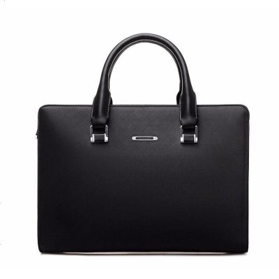 斜挎商务公文包PVC耐磨包包男士款大男包手提包横款单肩包黑色