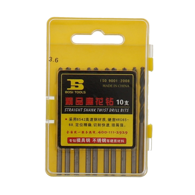 波斯(BOSI) 荧光系列精品麻花钻 3.6mm 盒