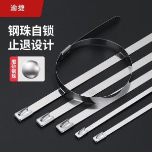 渝捷304不锈钢扎带 尺寸:4.6mm*600mm (100根/包)