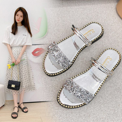 简翔网红超火两穿小熊底凉鞋女2020夏季新款韩版时尚百搭平底学生拖鞋女士凉鞋