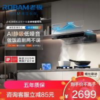 老板(Robam)[双子星E2]27风量大吸力1320Pa静压 低音油烟机家用抽油烟机 烟灶联动一级能效
