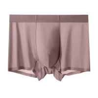 无痕冰丝内裤男ZK蕉凸内裤工厂平角裤透气网孔一片式男生内裤