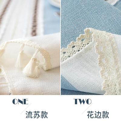 美帮汇桌布防水防烫防油免洗长方形茶几布餐桌布布艺棉麻小清新