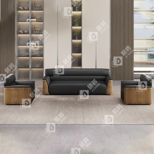 居将办公沙发会客接待沙发 西皮1+1+3组合