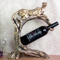 美帮汇欧式豹子红酒架复古酒柜装饰工艺品摆件客厅玄关家居开业创意