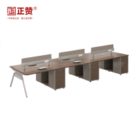 正赞 办公桌屏风工位电脑桌六人位 4200*1200*1050mm