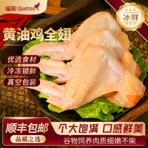 雀淘 黄油鸡全翅400g/袋 3袋装 整枝连翅未腌制原切可烤可卤可炸冷冻锁鲜家用方便