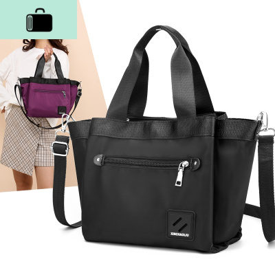 日韩新款单肩包女两用手提斜挎包时尚潮流小款多口袋防水牛津布包NEW LAKE女斜挎包