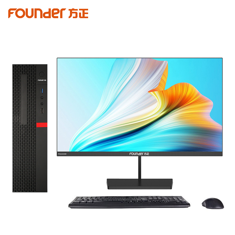 方正(Founder)国产台式机电脑10升(PHI1BB0A )I3-12100/16G/1T固态/21.5