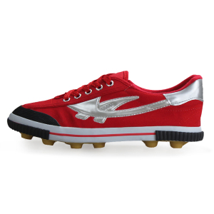 双星足球鞋碎钉底人造草地橡胶训练鞋AG父子鞋帆布面球鞋棉