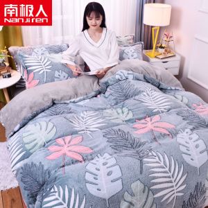 雪花绒珊瑚绒被套单件加绒被罩法兰绒冬季单人双人床上用品春夏秋冬季