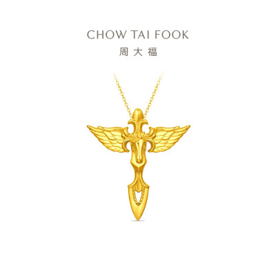 周大福马年生肖本命年权杖飞马足金黄金(大版)吊坠计价女(工费920元)EOF2047