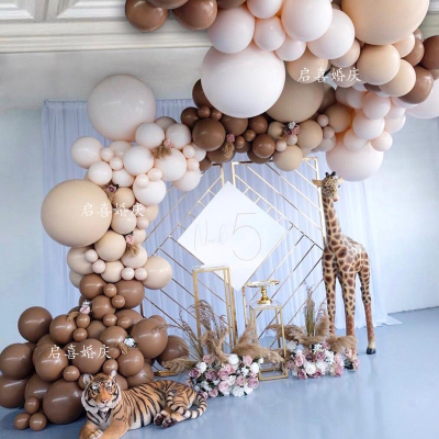 复古色系气球生日派对布置甜品台装饰道具结婚用品店铺开业活动