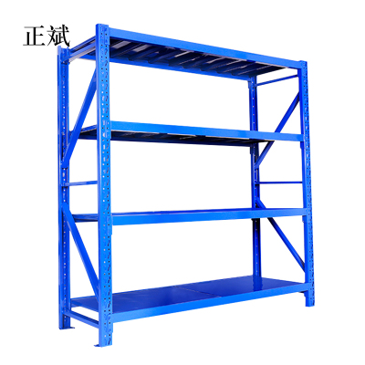 正斌仓库仓储货架四层金属五金货架家用中型重型置物架展示架子180KG