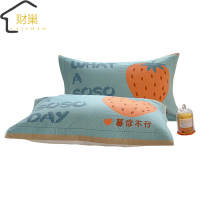 财巢 八层全棉纱布枕巾50*80cm /对