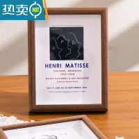 敬平欧式洗照片打印加相框摆台定制6寸六7寸8寸10木质做成相册框挂墙 胡桃色+[洗照片] 7寸[放12.8x17.8cm