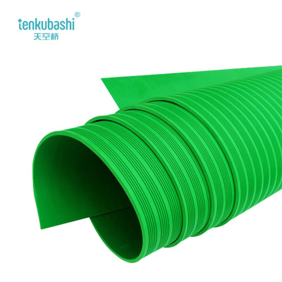 天空桥 绝缘胶皮 绿色条纹3mm*1.2m*10m 6kv 卷